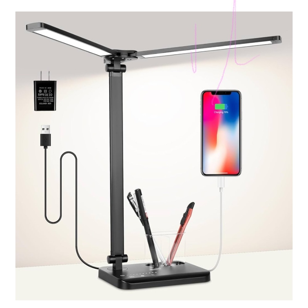 2/$24 Woputne LED Desk Lamp with Dual Lights
